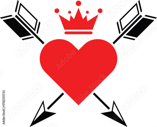 Love heart,Heart, love, romance or valentine's day red vector icon for apps and websites