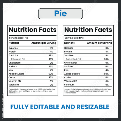 Pie Vector Illustration Sweet Dessert Baked Food Icon