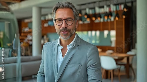 Man in home interior.