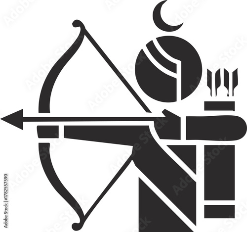 Greek Gods and Goddess Artemis vector illustration 