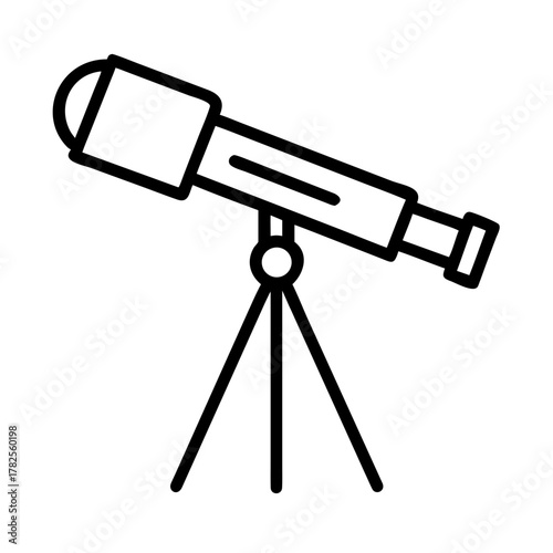 Telescope on tripod for stargazing and astronomy observation  