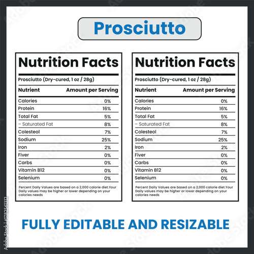 Prosciutto Vector Illustration Cured Ham Meat Icon