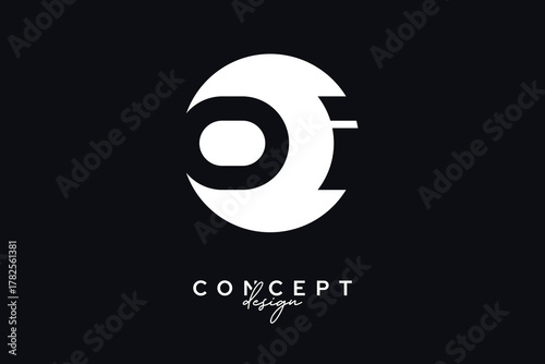 OI Creative Negative Space Circle Monogram Logo Design	