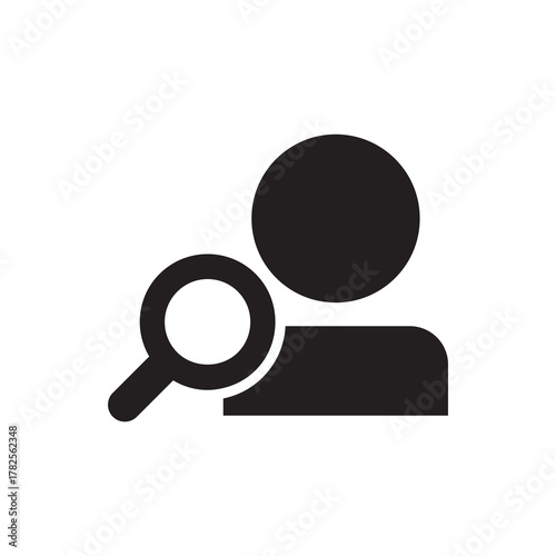 Search Find User Profile Magnifying Glass Solid Icon