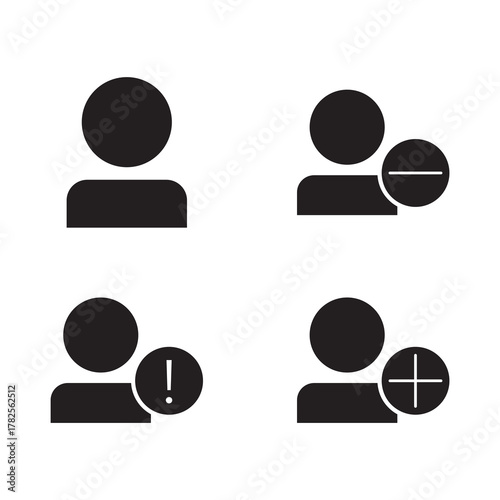 Status Notification Add Delete User Solid Icons