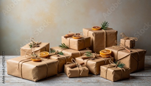Rustic Christmas Gifts with Natural Embellishments