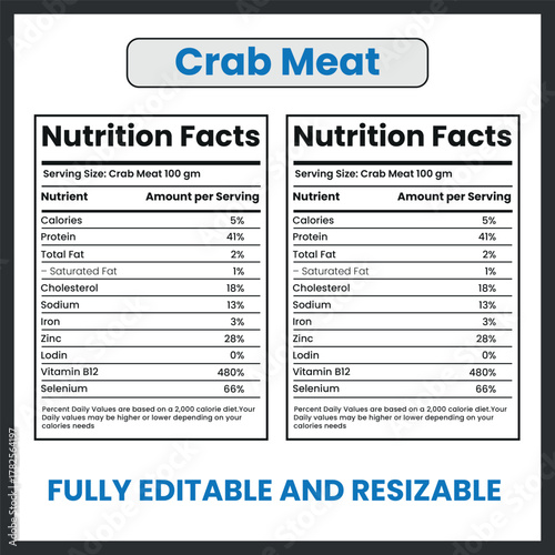 Crab Meat Seafood Fresh Vector