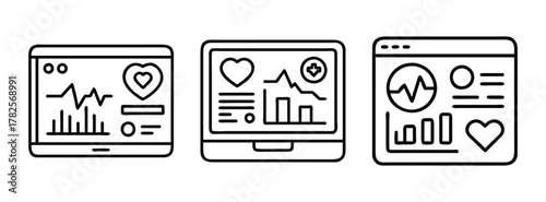 Health monitoring apps on mobile devices for fitness tracking and wellness management online data