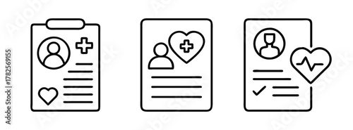 Medical record patient health history healthcare report form document clinical information data file