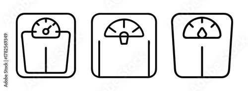 Weight scale vector illustration for weight loss and health monitoring concept, fitness equipment