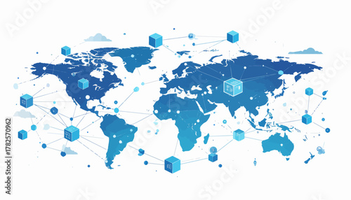 Global network connections with data cubes