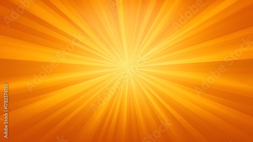 Bright burst of radiant orange light emanates from the center of the composition