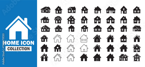 Minimal Home Icon Pack. Real Estate and Architecture Design
