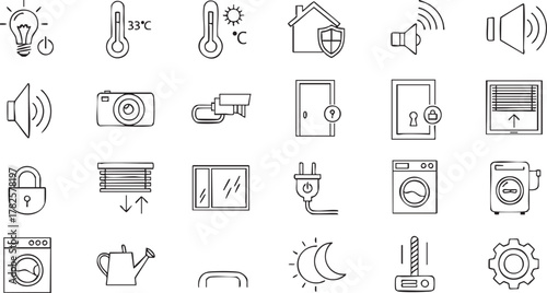 Smart Home Devices Icon Set