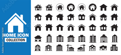 Home Icon Collection Set – Real Estate and Smart House Symbols