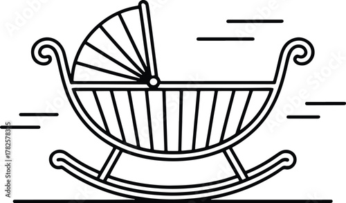 Baby Cradle Icon Design