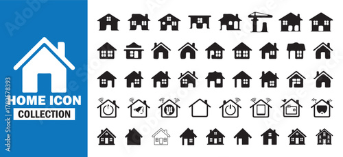 Modern Home Icon Pack. Building and Architecture Vector Set