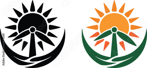 Sunrise Roof Eco Logo Design