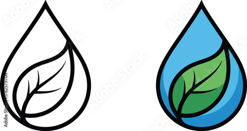Water Drop Leaf Icon