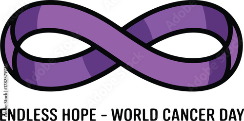 World Cancer Day Awareness Ribbon