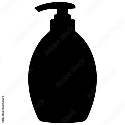 Black silhouette of a soap dispenser