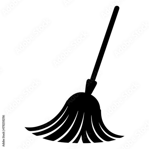 Black mop for cleaning, simple cleaning equipment