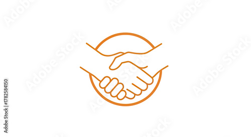 Professional handshake icon signifying trust, partnership, and successful deal completion for business and finance contexts