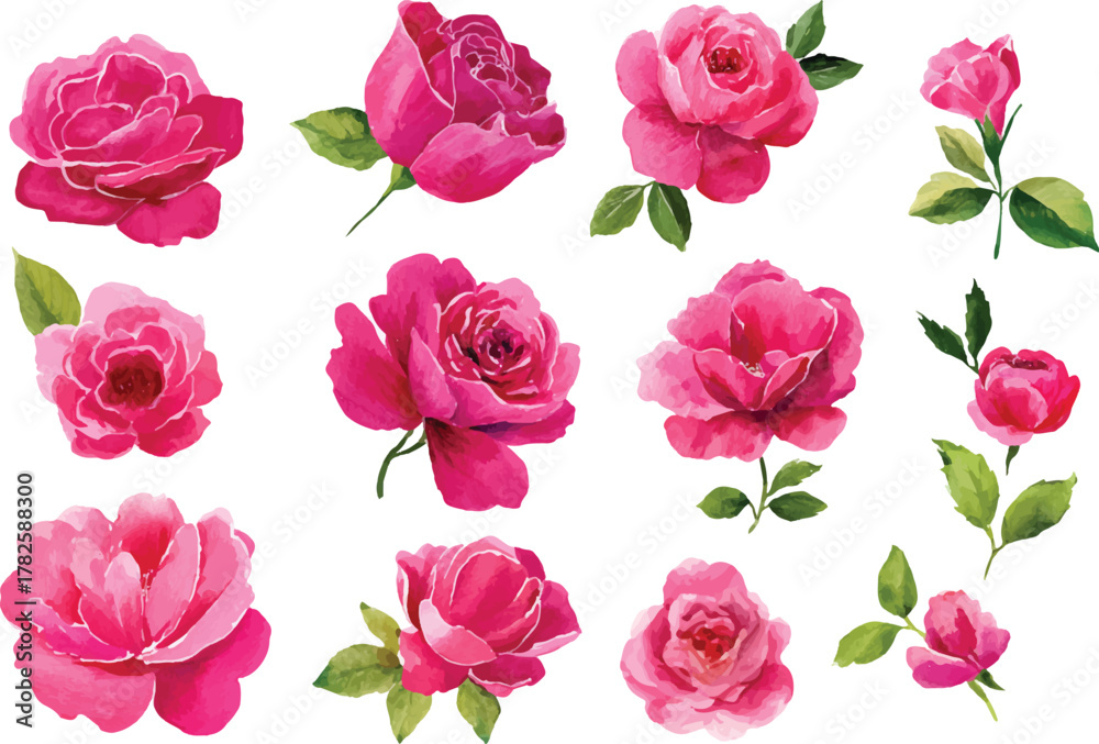 Naklejka premium seamless pattern with pink roses