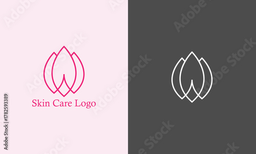 Skincare logo design with creative concept. Nature beauty logo design with unique style Vector.