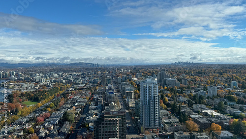 Vancouver City Panorama with West Side, East Vancouver, and Burnaby Skyline