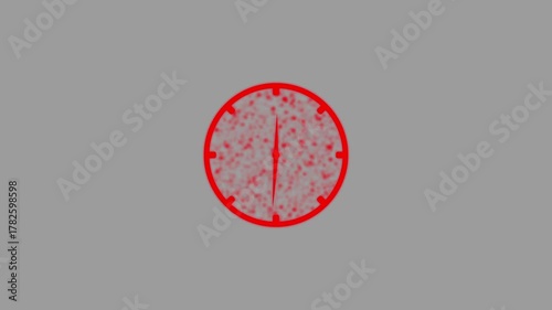 Sophisticated Countdown Timer animation  cc ball action with white background. Analog Clock Counting Down to Deadline..... 