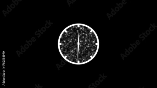 Sophisticated Countdown Timer animation  cc ball action with black background. Analog Clock Counting Down to Deadline..... 