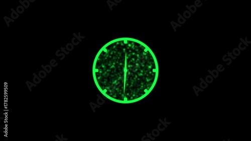 Sophisticated Countdown Timer animation  cc ball action with black background. Analog Clock Counting Down to Deadline..... 