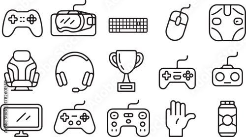 Comprehensive Gaming Icons Set controller joystick