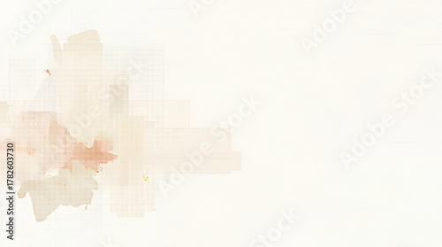 Abstract geometric design featuring layered translucent forms, subtle shadows, and smooth contours over a Dutch white backdrop for a refined modern look