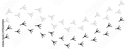 Bird footprints icon - Bird Trail Stock Illustrations vector