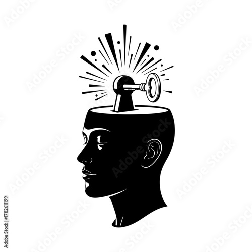Unlock your potential with the key to success, a fresh idea, solution, or inspiration for your mind