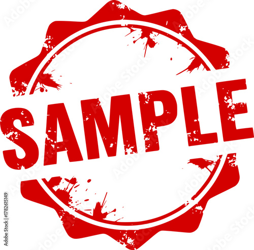 Sample stamp. Red grunge icon stamp illustration vector	