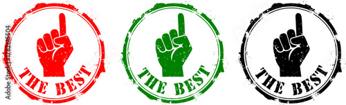 The best stamp. Red grunge icon stamp illustration vector	