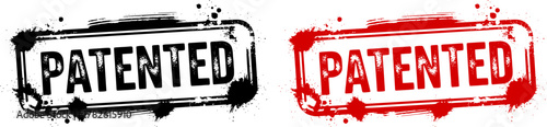 Patented stamp. Red grunge icon stamp illustration vector	
