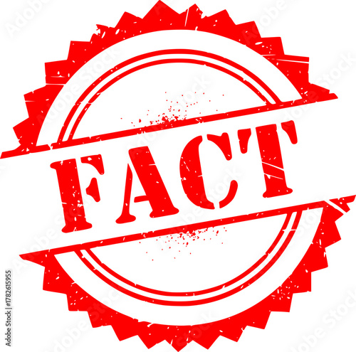 Fact stamp. Red grunge icon stamp illustration vector