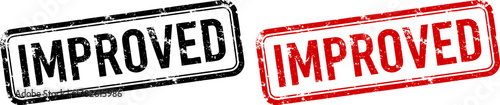 Improved stamp. Red grunge icon stamp illustration vector	