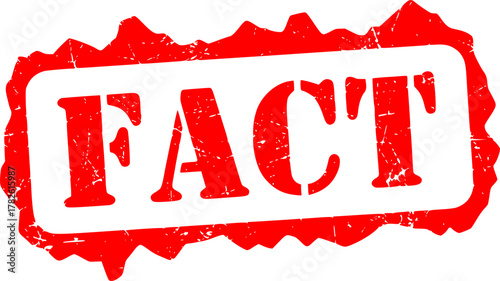Fact stamp. Red grunge icon stamp illustration vector
