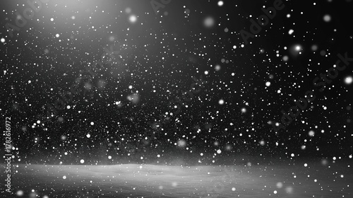 snowfall overlay against black background