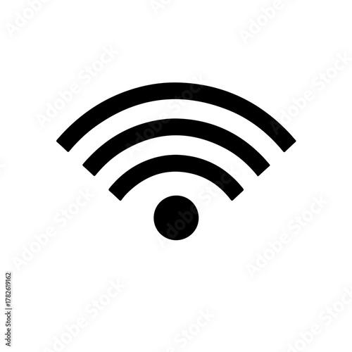 Stay connected with this clean wifi signal icon for your next tech project or app development