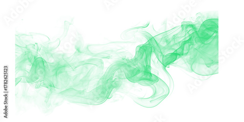 Green smoke waves across a dark canvas abstract art ethereal movement mysterious curves swirling dreamscape wispy