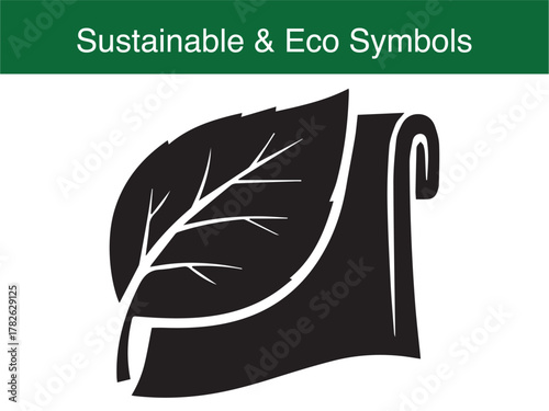 Eco leaf paper sheet organic biodegradable material concept vector illustration