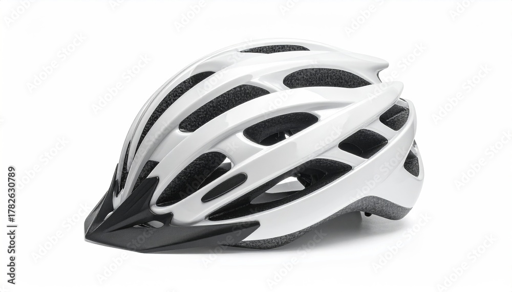 Fototapeta premium Bicycle helmet isolated on white