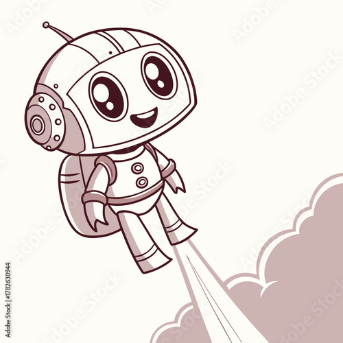 Little Robot Pilot with Jetpack