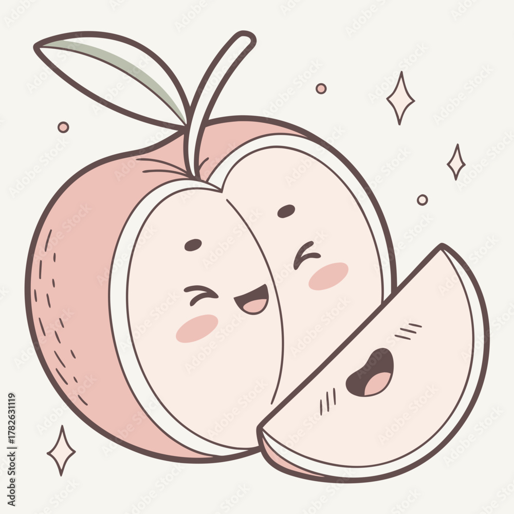 Obraz premium Sweet Peach Character